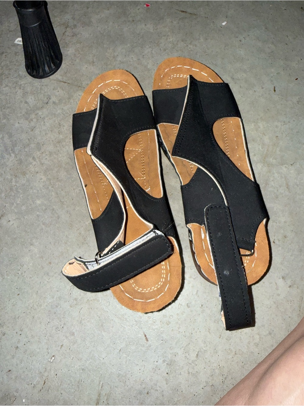 Women’s Black Slingback Comfort Sandals